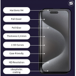 ERBORD Hardy Γυαλί προστασίας 9H HD Premium Full Cover Glass 0.3MM για Xiaomi Redmi 13C 4G / Redmi 13C 5G / Poco C65 4G - ΔΙΑΦΑΝΟ