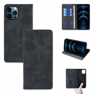 Θήκη Sonique Vintage Magnet Wallet FOLIO για Apple iPhone 13 PRO MAX - ΜΑΥΡΟ