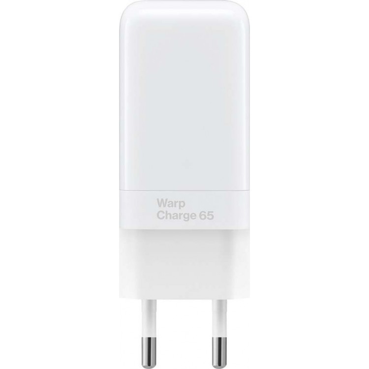 OnePlus OFFICIAL Warp Charge 65 γνησιος φορτιστης USB-A Wall Charger 65W EU - ΛΕΥΚΟ -  5461100114