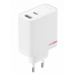 OnePlus OFFICIAL SUPERVOOC GaN γνησιος φορτιστης TYPE-C Wall Charger 80W EU, 7.3A, 1xUSB-A, 1xUSB-C, με γνήσιο καλώδιο USB-C - ΛΕΥΚΟ -  5461100597