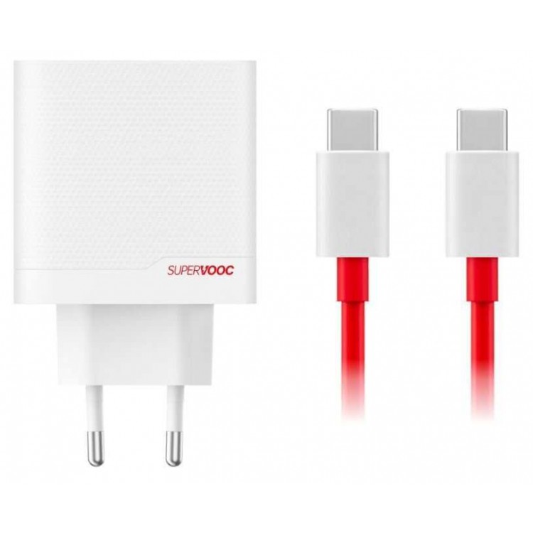 OnePlus OFFICIAL SUPERVOOC GaN γνησιος φορτιστης TYPE-C Wall Charger 80W EU, 7.3A, 1xUSB-A, 1xUSB-C, με γνήσιο καλώδιο USB-C - ΛΕΥΚΟ -  5461100597