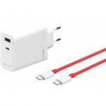 OnePlus OFFICIAL SUPERVOOC GaN γνησιος φορτιστης TYPE-C Wall Charger 120W EU, 7.3A, 1xUSB-A, 1xUSB-C, με γνήσιο καλώδιο USB-C - ΛΕΥΚΟ -  5461100631
