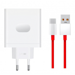 OnePlus OFFICIAL SUPERVOOC GaN VCBA0BEH γνησιος φορτιστης TYPE-A Wall Charger 100W EU, 9.1A, 1xUSB-A, με γνήσιο καλώδιο USB-C - ΛΕΥΚΟ - 5461100521