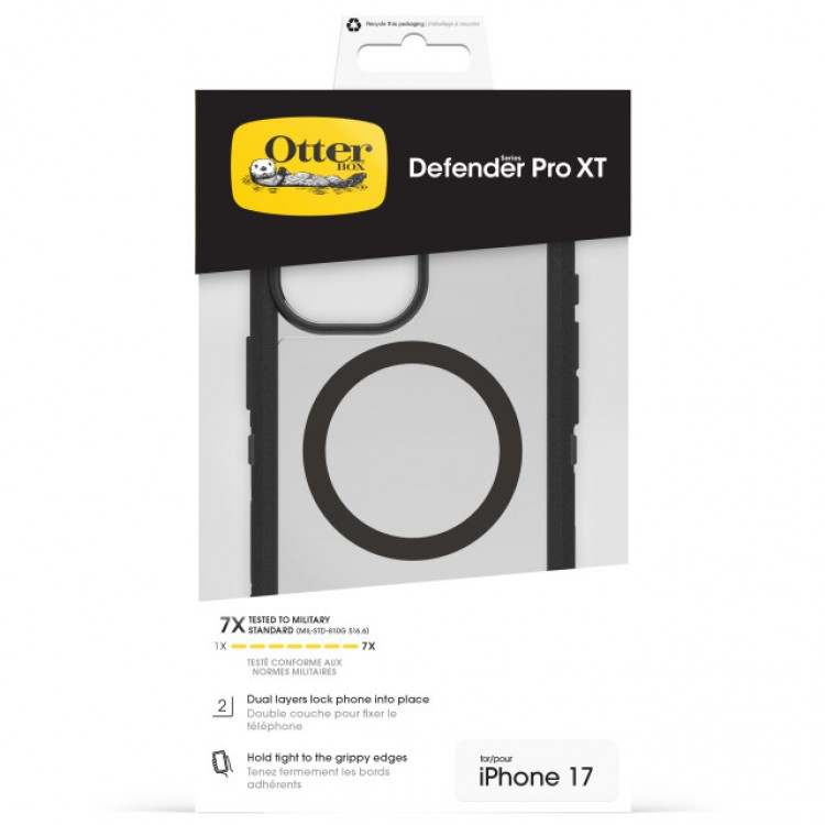 Θήκη Otterbox Defender Pro XT MagSafe Edition για APPLE iPhone 17 6.3 5G 2025 - ΔΙΑΦΑΝΟ / ΜΑΥΡΟ - 77-98480