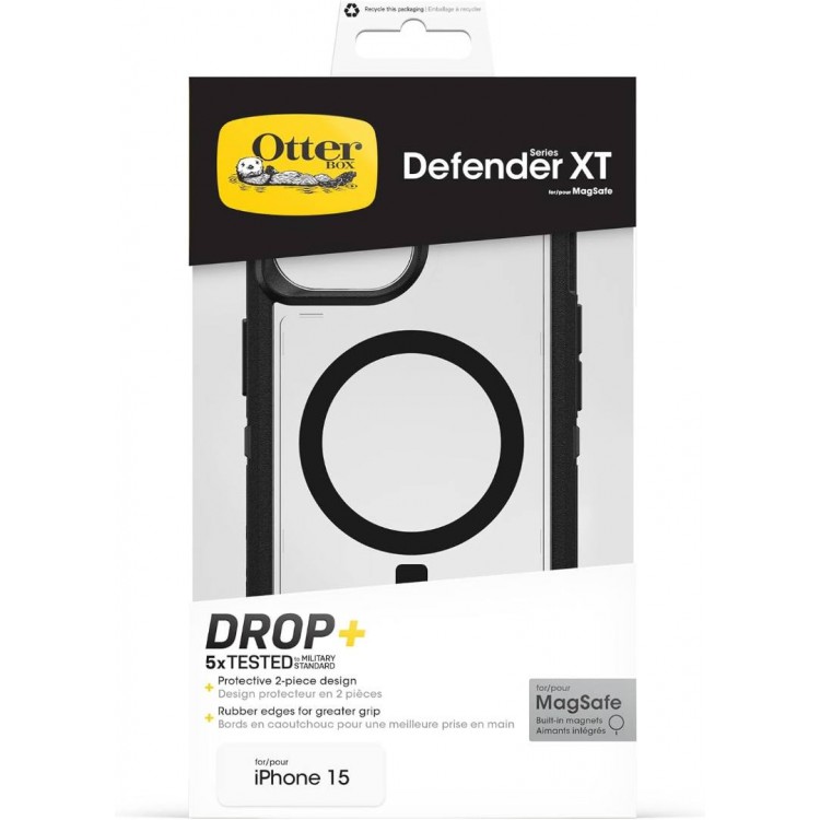 Case Otterbox Defender Pro XT MagSafe Edition for APPLE iPhone 13/14/15/16e 6.1 5G - ΔΙΑΦΑΝΟ / ΜΑΥΡΟ - 77-98196