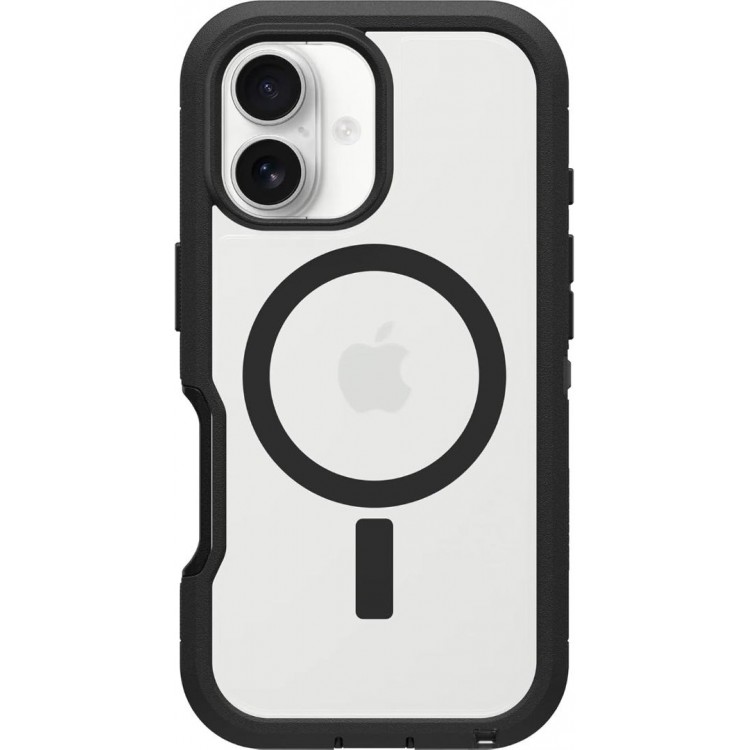 Θήκη Otterbox Defender Series XT MagSafe Edition για APPLE iPhone 16 6.1 2024 - ΔΙΑΦΑΝΟ/ΜΑΥΡΟ - 77-96056