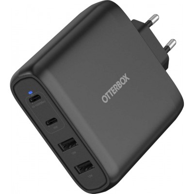 Otterbox Φορτιστης οικιακός GaN USB-C PD 4X Θ΄ύρες (2x USB-C / 2x USB-A), 100W, 3A - 78-81343 - ΜΑΥΡΟ