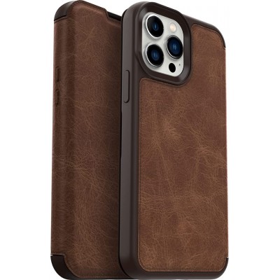 Case Otterbox Strada Series Via Magnetic Folio for Apple iPhone 13 Pro Max 6.7 & iPhone 12 Pro Max 6.7 - Brown - 77-85815