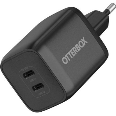 Otterbox Φορτιστης οικιακός GaN USB-C PD Dual Port 65W (45W + 20W) - 78-81342 - ΜΑΥΡΟ