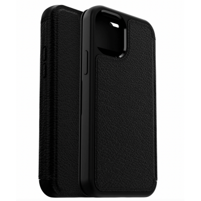 Case Otterbox Strada Series Via Magnetic Folio for Apple iPhone 12 ,12 PRO 6.1 - Shadow Black - 77-65420