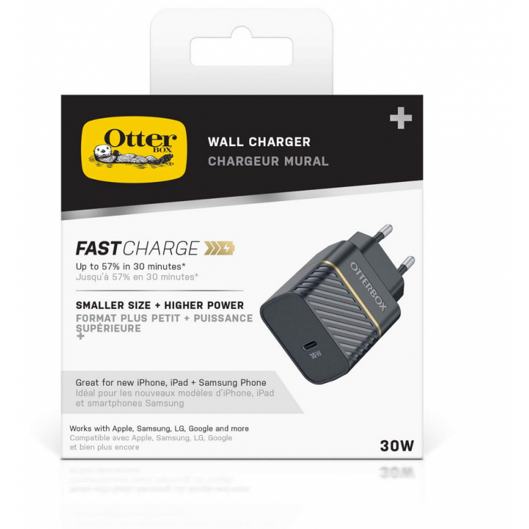 Otterbox Φορτιστης οικιακός GaN USB-C PD Port 30W - 78-80483 - ΜΑΥΡΟ