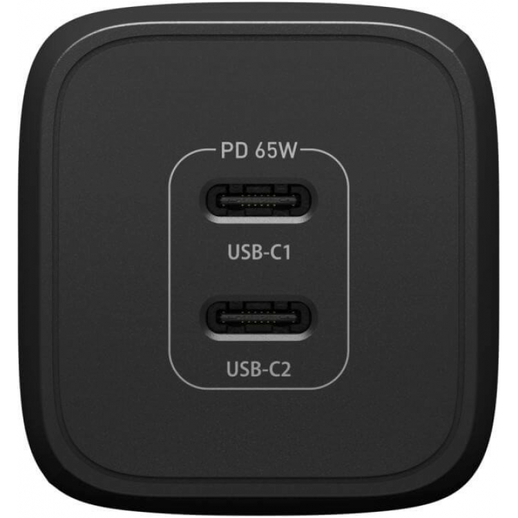 Otterbox Φορτιστης οικιακός GaN USB-C PD Dual Port 65W (45W + 20W) - 78-81342 - ΜΑΥΡΟ