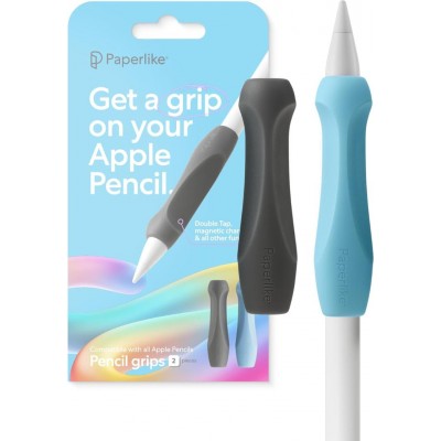 Paperlike Pencil Grips για Apple Pencil V2, Εργονομικά grips, εκτεταμένης άνεσης, ακριβής έλεγχος και μαγνητική φόρτιση - 2 TEM. - PL-PL-PG-CB-23