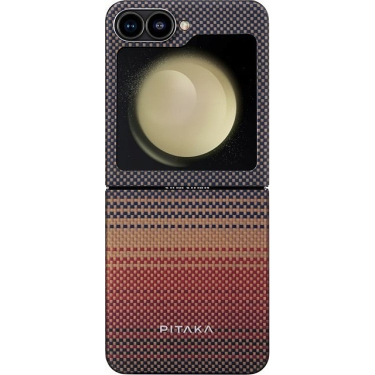 Θήκη Pitaka MagSafe ARAMID CARBON MagEZ Case 5 Ultra-Slim 600D 1.02mm για Samsung Galaxy Z Flip 6 2024 - Sunset - FSFLIP6