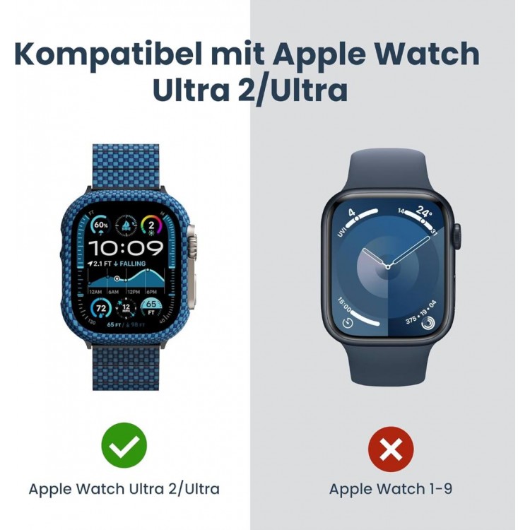 Θήκη Pitaka Air για Apple Watch ULTRA 1/2 49mm - Moonrise ΜΠΛΕ grained - AWU2402