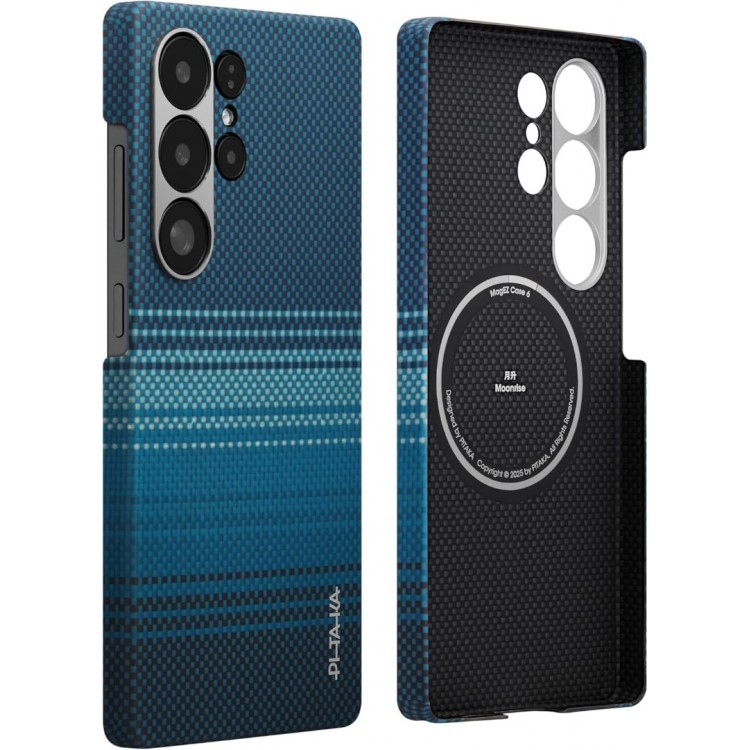 Θήκη Pitaka SE MagSafe ARAMID CARBON MagEZ 4 Tactile Woven για Samsung Galaxy S25 ULTRA 5G 2025 - Moonrise - KS2502U