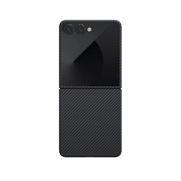 Θήκη Pitaka MagSafe ARAMID CARBON Ultra-Slim 600D 1.02mm για Samsung Galaxy Z Flip 7 2025 - ΜΑΥΡΟ/ΓΚΡΙ - FBFLIP7
