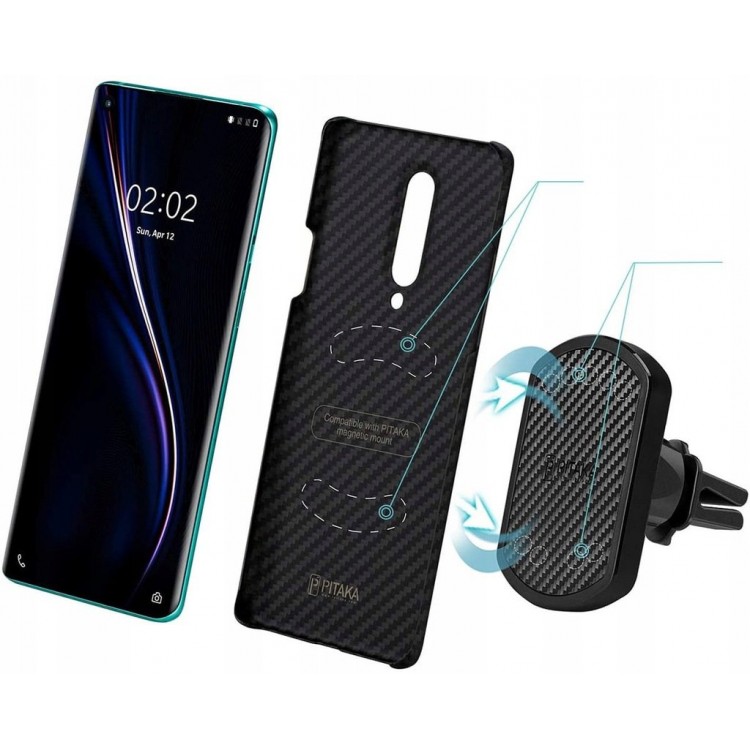 Θήκη Pitaka Aramid CARBON FIBER για OnePlus 8 - ΜΑΥΡΟ - KP8001