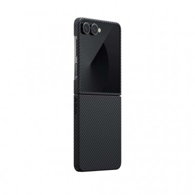 Θήκη Pitaka MagSafe ARAMID CARBON Ultra-Slim 600D 1.02mm για Samsung Galaxy Z Flip 7 2025 - ΜΑΥΡΟ/ΓΚΡΙ - FBFLIP7