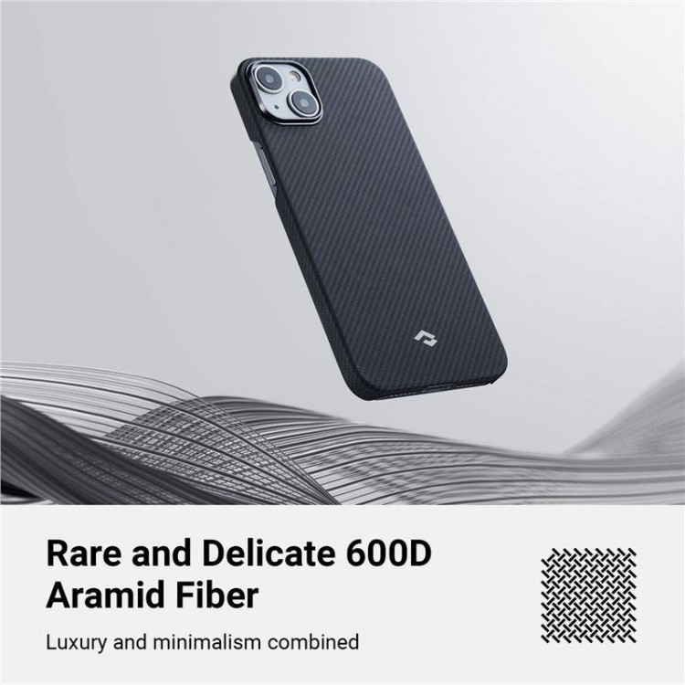 Θήκη Pitaka Aramid MagEZ 3 600D 0,95 mm CARBON FIBER για Apple iPhone 14 Plus 6.7 2022 - ΜΑΥΡΟ - KI1401MA