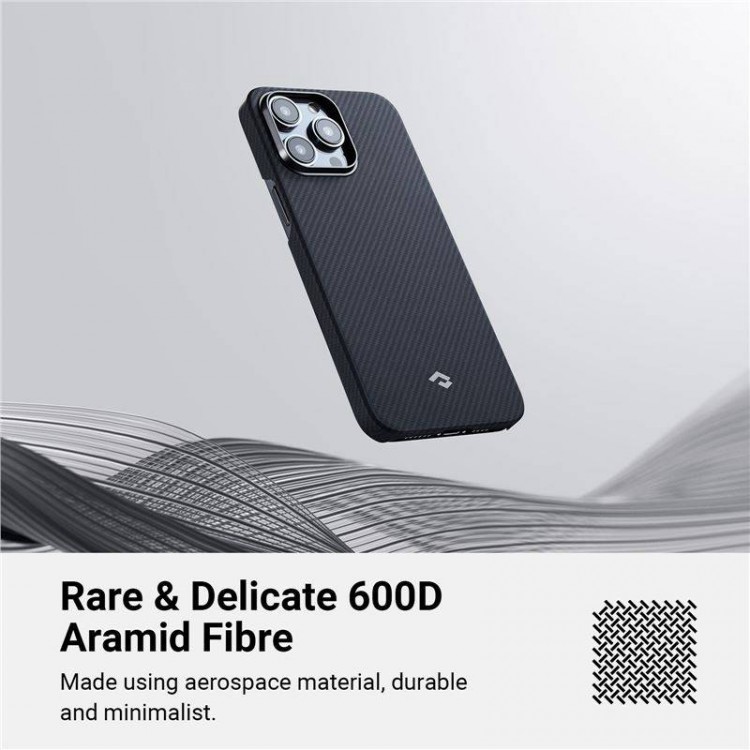 Θήκη Pitaka Aramid MagEZ 3 600D 0,95 mm CARBON FIBER για Apple iPhone 14 PRO 6.1 2022 - ΜΑΥΡΟ - KI1401PA