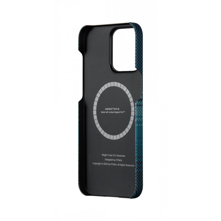 Θήκη Pitaka Fusion Weaving Aramid MagEZ 5 1500D 1.05mm CARBON FIBER για Apple iPhone 15 PRO MAX 6.7 2023 - ΜΠΛΕ Moonrise - KI1501MOM
