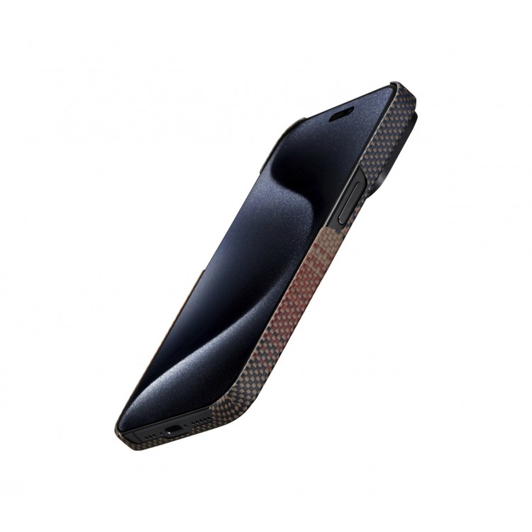 Θήκη Pitaka Fusion Weaving Aramid MagEZ 5 1500D 1.05mm CARBON FIBER για Apple iPhone 15 PRO MAX 6.7 2023 - SUNSET - KI1501SUM