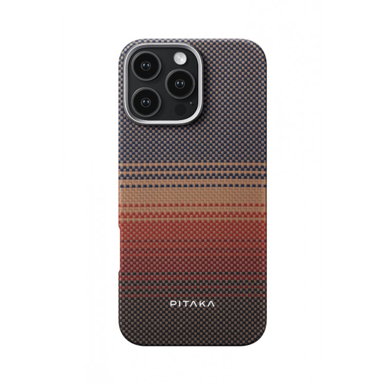 Θήκη Pitaka Fusion Weaving+ Aramid MagEZ 5 Magsafe 1500D 1.05mm CARBON FIBER για Apple iPhone 16 PRO 6.3 2024 - SUNSET - KI1601SU