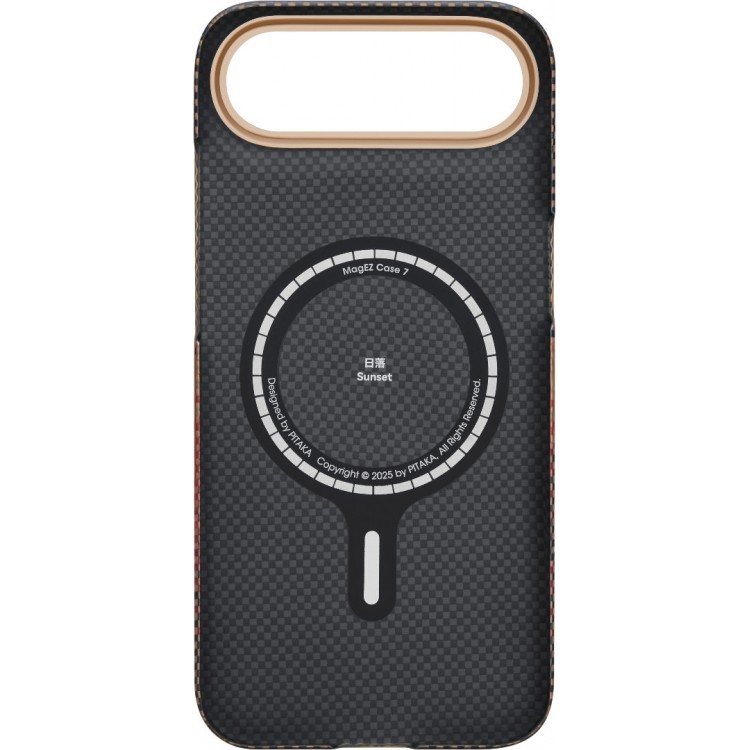 Θήκη Pitaka Ultra-Slim Weaving+ Aramid PitaTap Magsafe 1.00mm CARBON FIBER για Apple iPhone 17 Air 6.6 5G 2025 - SUNSET - KI1702SA