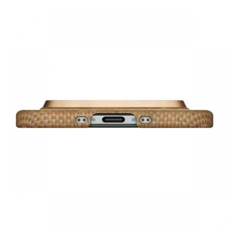 Θήκη Pitaka Ultra-Slim Weaving+ Aramid PitaTap Magsafe 1.00mm CARBON FIBER για Apple iPhone 17 AIR 6.6 5G 2025 - GOLDEN GLINT - KI1703AG