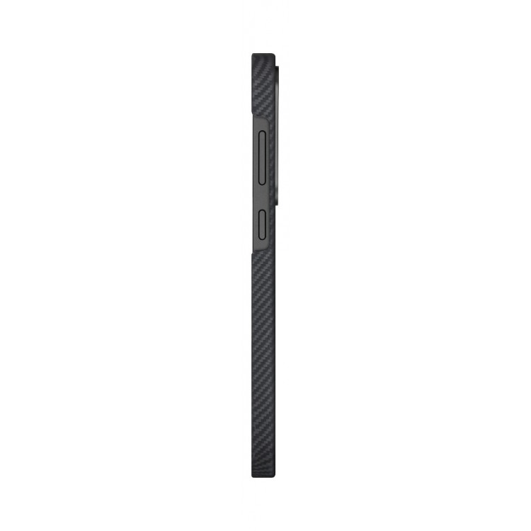 Θήκη Pitaka MagSafe Ultra-Slim ARAMID CARBON MagEZ 4 για Samsung Galaxy S25+ PLUS 5G 2025 - ΜΑΥΡΟ ΓΚΡΙ - KS2501S