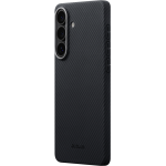 Θήκη Pitaka Edge MagSafe ARAMID CARBON MagEZ Tactile Woven για Samsung Galaxy S26 5G 2026 (Aaron Button) - ΜΑΥΡΟ/ΓΚΡΙ Twill - KS2601