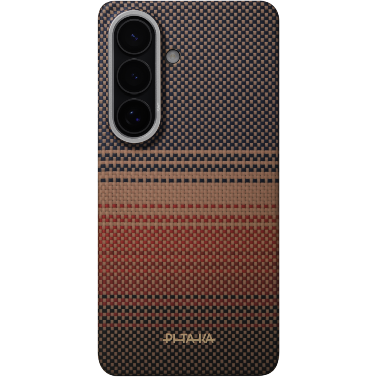 Θήκη Pitaka Edge MagSafe ARAMID CARBON MagEZ Tactile Woven για Samsung Galaxy S26 5G 2026 (Aaron Button) - SUNSET - KS2603