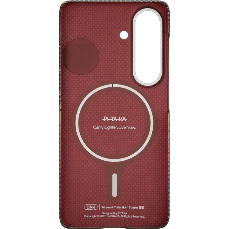 Θήκη Pitaka Edge MagSafe ARAMID CARBON MagEZ Tactile Woven για Samsung Galaxy S26 5G 2026 (Aaron Button) - SUNSET - KS2603