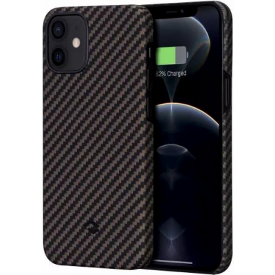 Case Pitaka Aramid MagEZ CARBON FIBER for Apple iPhone 12 6.1 - BLACK RoseGold Twill - KI1206M
