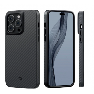 Θήκη Pitaka Aramid MagEZ Pro 3 1500D 1.6mm CARBON FIBER για Apple iPhone 14 PRO 6.1 2022 - ΜΑΥΡΟ - KI1401PP