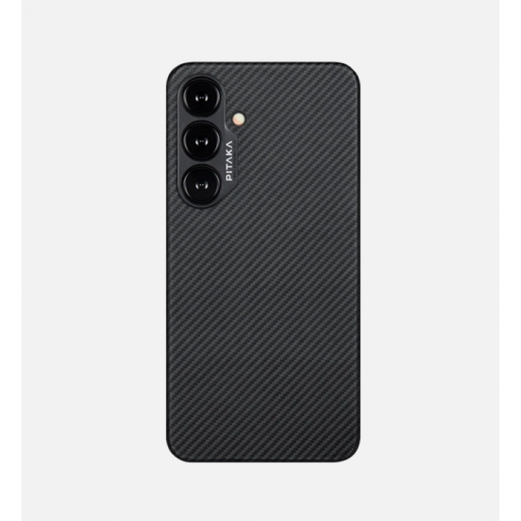 Θήκη Pitaka MagSafe ARAMID CARBON MagEZ 4 για Samsung Galaxy S24+ PLUS 2024 - ΜΑΥΡΟ ΓΚΡΙ - KS2401S