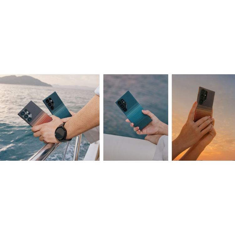 Θήκη Pitaka SE MagSafe ARAMID CARBON MagEZ 4 για Samsung Galaxy S24 ULTRA 2024 - SUNSET - FS2401U