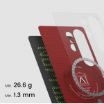 Θήκη Pitaka x Aries Tactile Weaving+ Aramid MagEZ 5 Magsafe 1500D 1.05mm CARBON FIBER για Samsung Galaxy S25 Ultra 5G 2025 - NoProblemo - AS2501UNOP