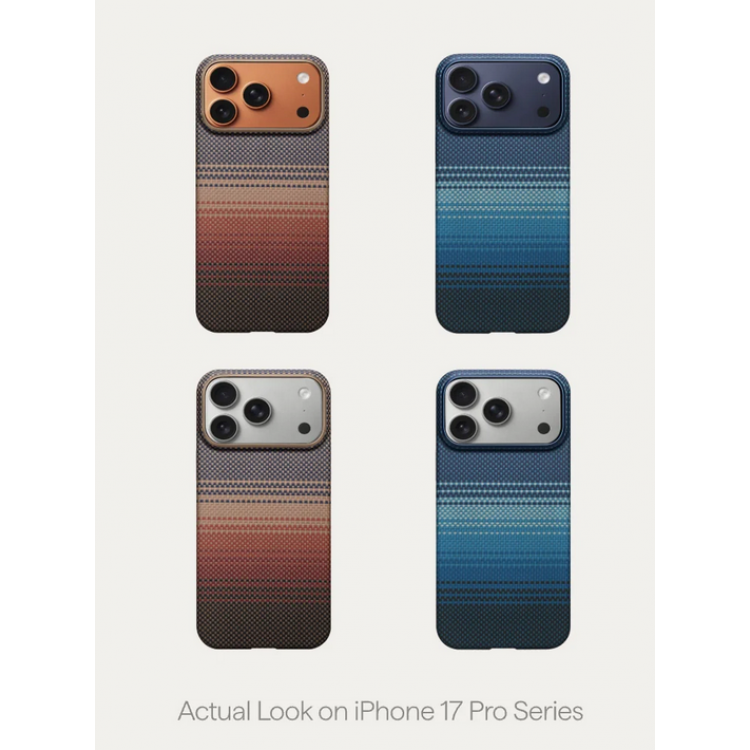 Θήκη Pitaka Ultra-Slim Weaving+ Aramid PitaTap Magsafe 1.00mm CARBON FIBER για Apple iPhone 17 PRO 6.3 2025 - SUNSET - KI1702SP