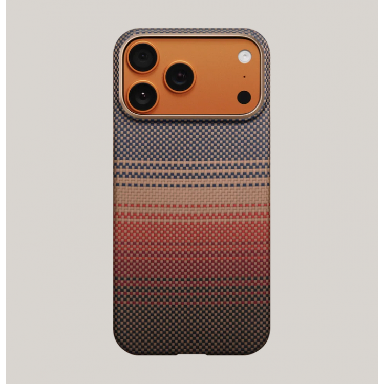 Θήκη Pitaka Ultra-Slim Weaving+ Aramid PitaTap Magsafe 1.00mm CARBON FIBER για Apple iPhone 17 PRO 6.3 2025 - SUNSET - KI1702SP