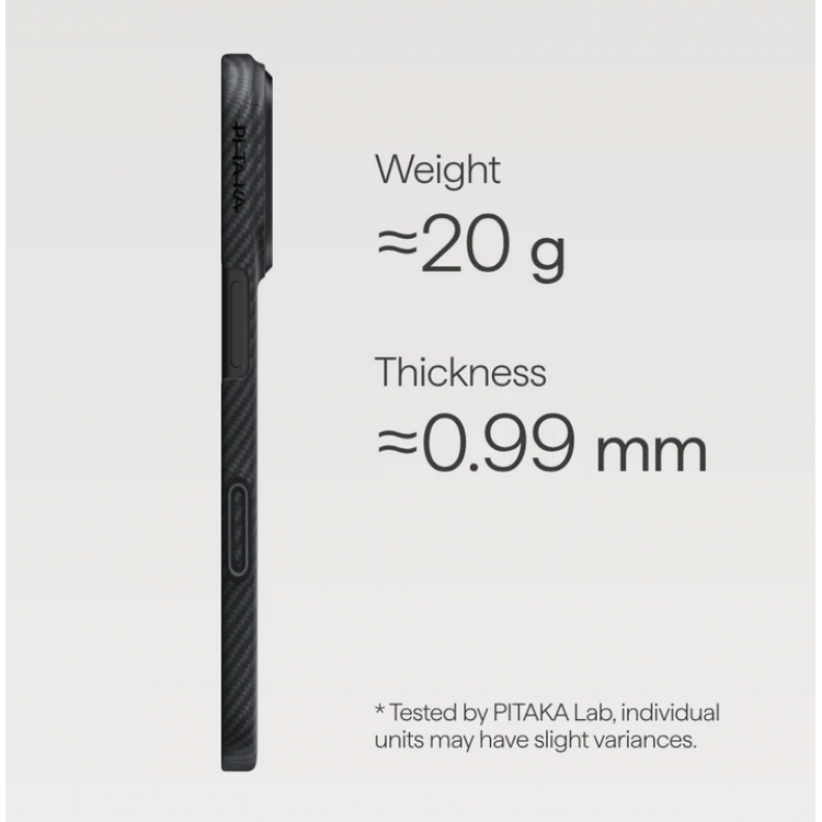 Θήκη Pitaka Aramid PitaTap Magsafe 600D 1.00mm CARBON FIBER για Apple iPhone 17 PRO MAX 6.9 2025 - ΜΑΥΡΟ/ΓΚΡΙ Twill - KI1701BPM