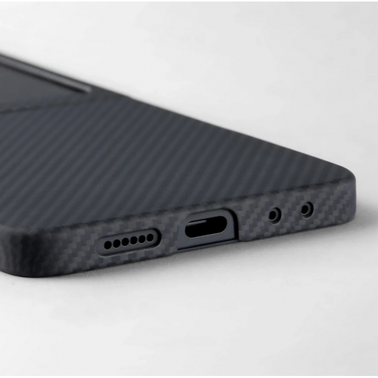 Θήκη Pitaka MagSafe ARAMID CARBON Ultra-Slim 600D 1.02mm για Samsung Galaxy Z Flip 7 2025 - ΜΑΥΡΟ/ΓΚΡΙ - FBFLIP7