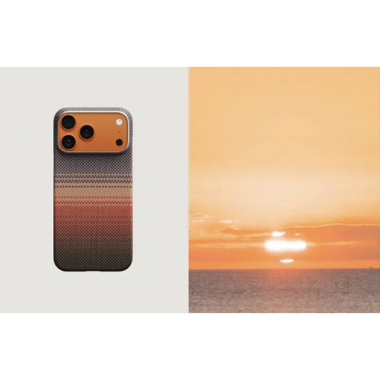 Θήκη Pitaka Aramid ProGuard Magsafe 2.00mm CARBON FIBER για Apple iPhone 17 PRO 6.3 2025 - Sunset - KI1702MGP