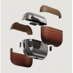 Θήκη Pitaka Aramid Fiber Magnetic 1500D (Plain) για Apple AirPods Pro 3 2025 - ΜΑΥΡΟ/ΓΚΡΙ grained - APM2501