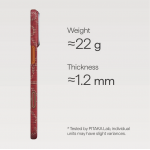 Θήκη Pitaka Ultra-Slim Weaving+ Aramid PitaTap Magsafe 1.00mm CARBON FIBER για Apple iPhone 17 PRO 6.3 2025 - Monogram-ΧΡΥΣΟ/Κόκκινο - KI1702PTK