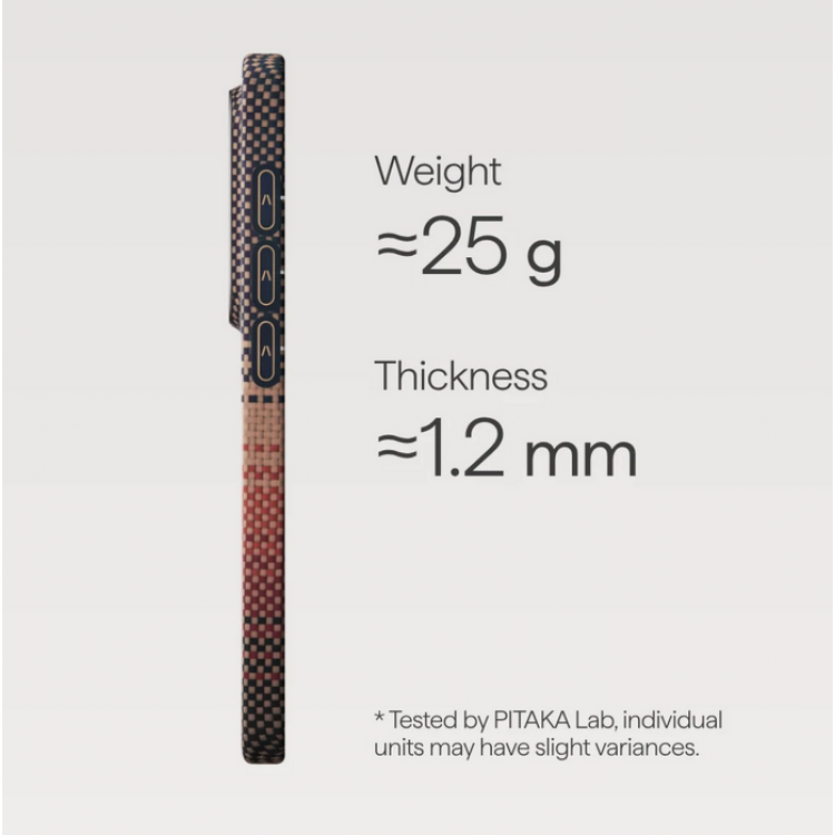 Θήκη Pitaka Edge MagSafe ARAMID CARBON MagEZ Tactile Woven για Samsung Galaxy S26 5G 2026 (Aaron Button) - SUNSET - KS2603