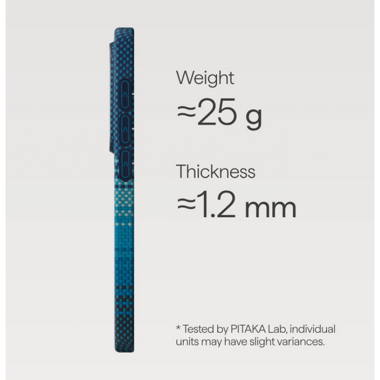 Θήκη Pitaka Edge MagSafe ARAMID CARBON MagEZ Tactile Woven για Samsung Galaxy S26 5G 2026 (Aaron Button) - Moonrise - KS2602