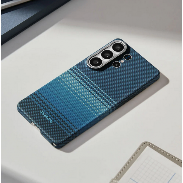 Θήκη Pitaka Edge MagSafe ARAMID CARBON MagEZ Tactile Woven για Samsung Galaxy S26 5G 2026 (Aaron Button) - Moonrise - KS2602