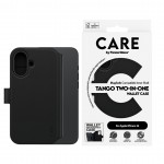 Θήκη PanzerGlass CARE BY PanzerGlass Tango 2-in-1 Δερμάτινο πορτοφόλι για APPLE iPhone 16 6.1 5G 2025 - ΜΑΥΡΟ - PG-1329